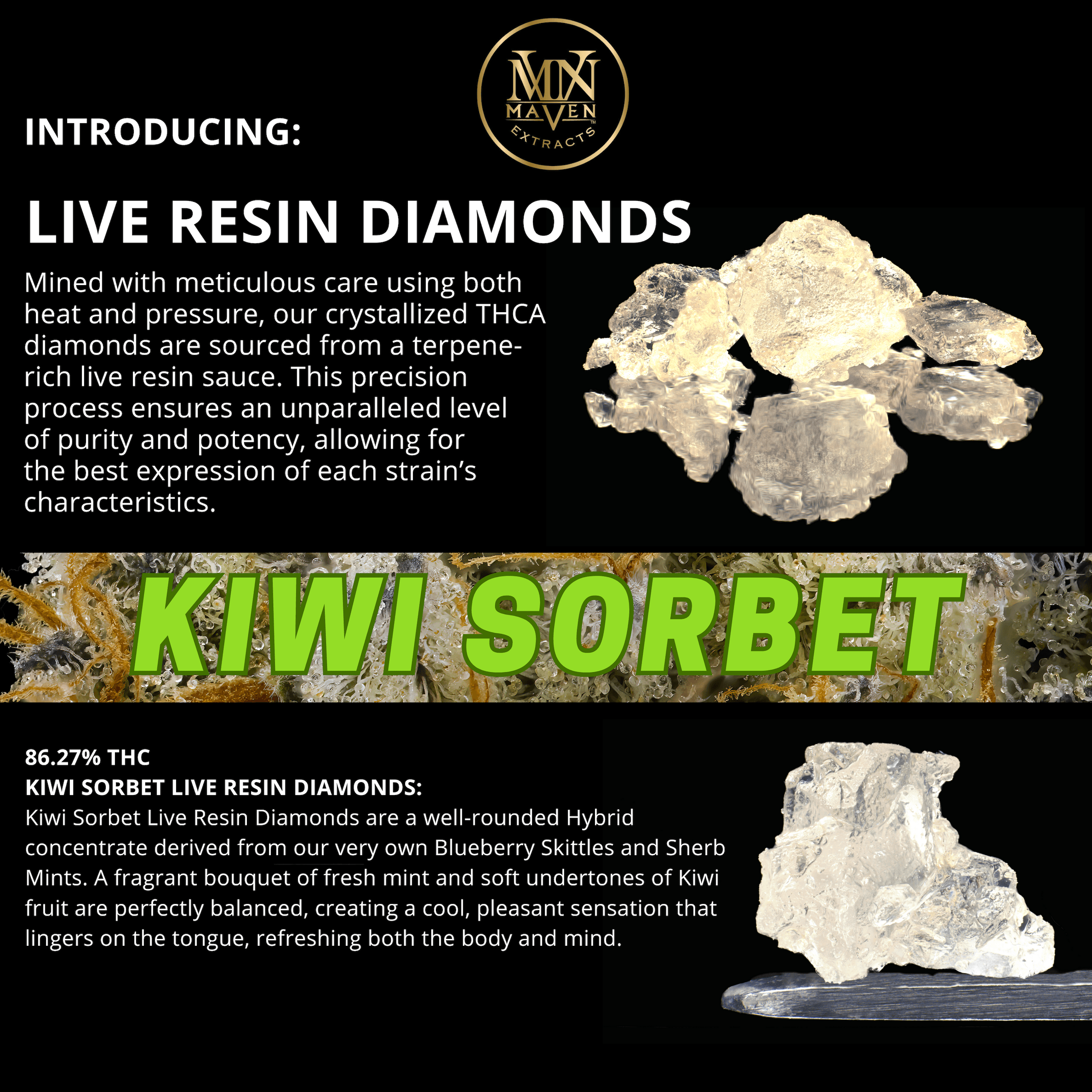 Kiwi Sorbet Live Resin Diamonds