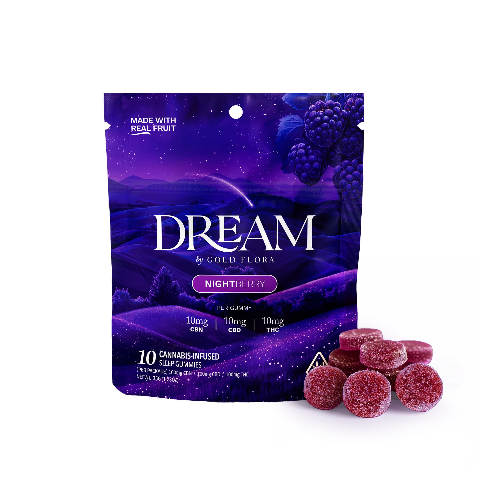 Dream Nightberry [10pk] (100mg CBN/100mg CBD/100mg THC)