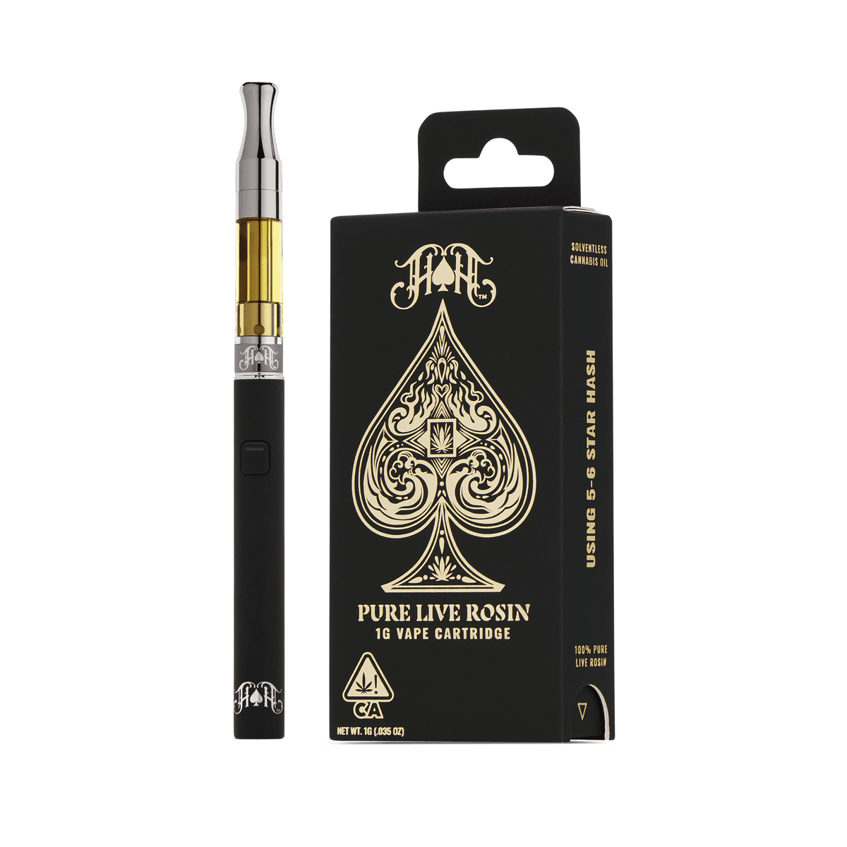 Governmint Oasis | Indica - 100% Pure Live Rosin Solventless Oil - 1G Vape Cartridge