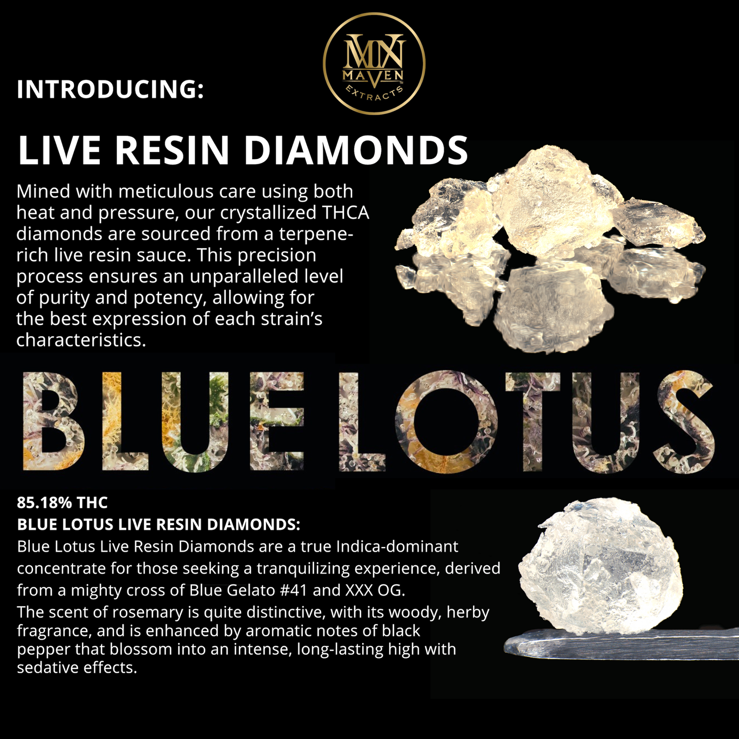 Blue Lotus Live Resin Diamonds