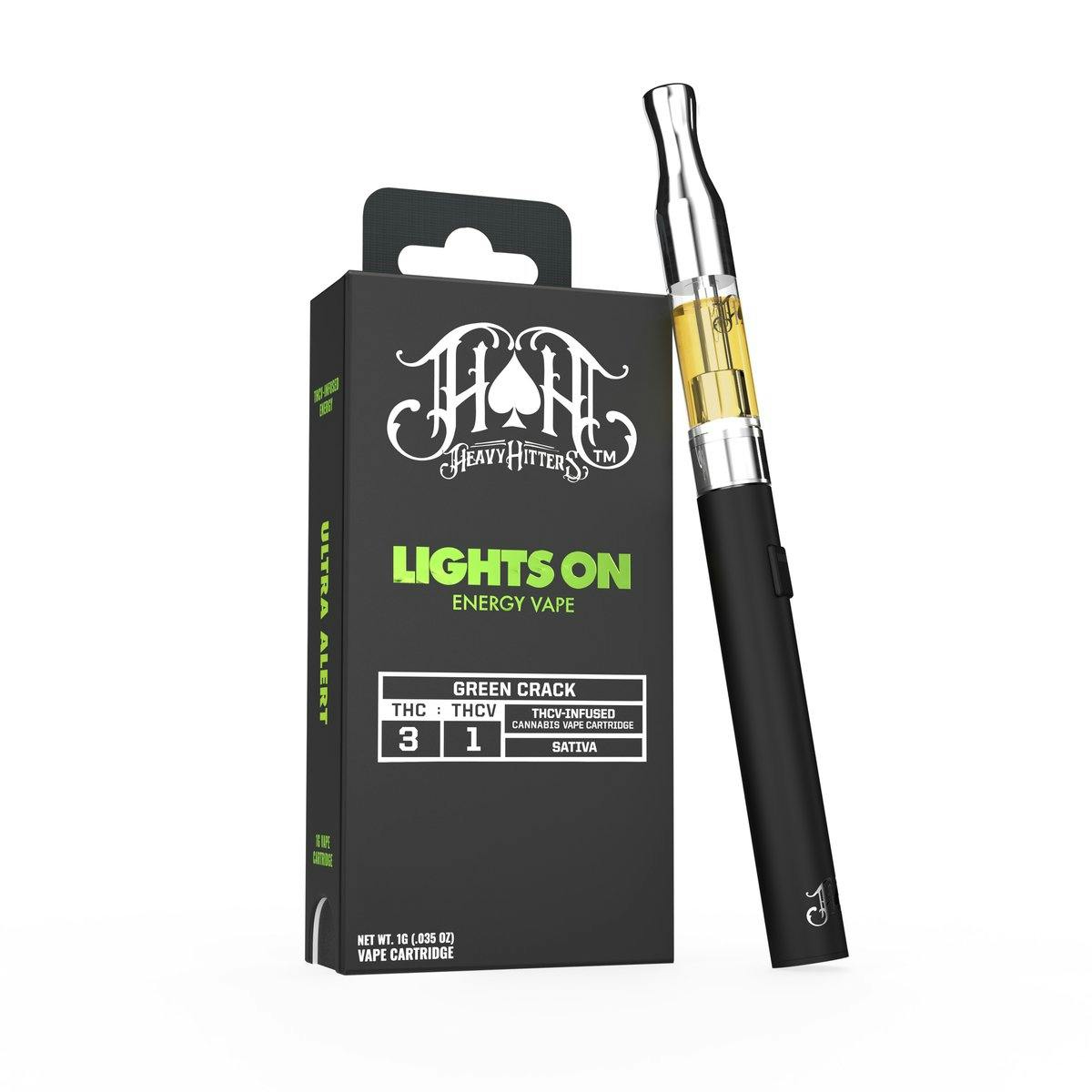 Green Crack | Sativa - Lights On THCV Energy - 1G Vape Cartridge