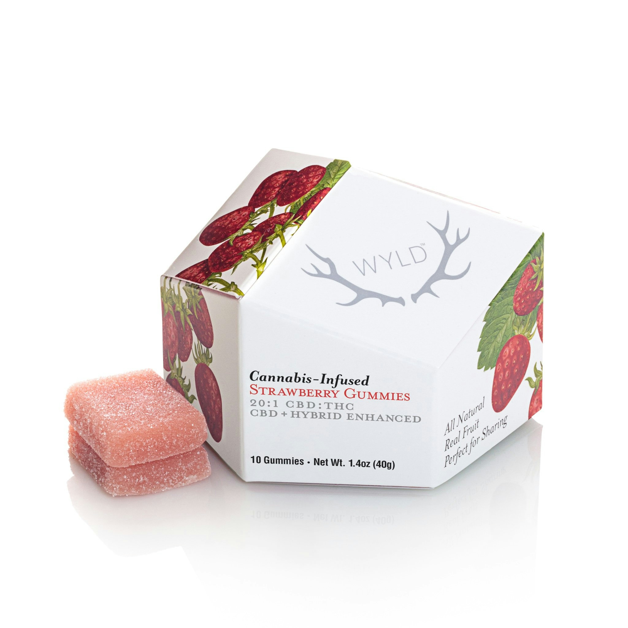 Strawberry 20:1 CBD + Hybrid Enhanced Gummies (200mg CBD:10mg THC)